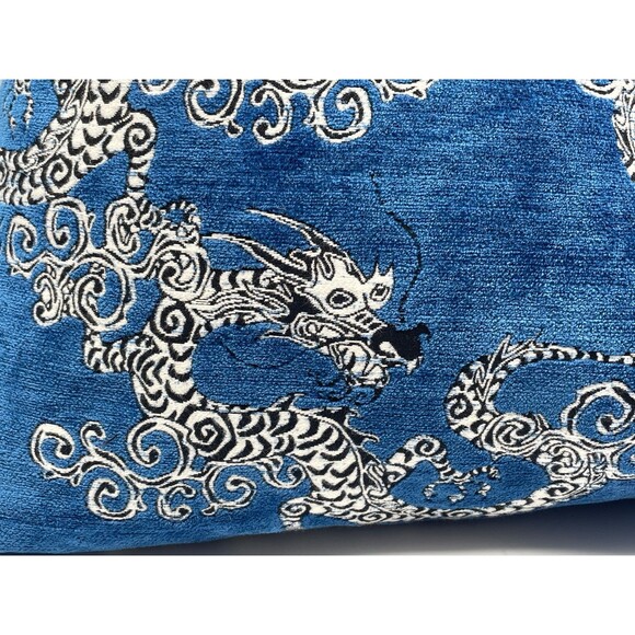 NEW Sherry Kline 22 inch Dragonette Pillow Sapphire ~ $130 - Picture 3 of 10